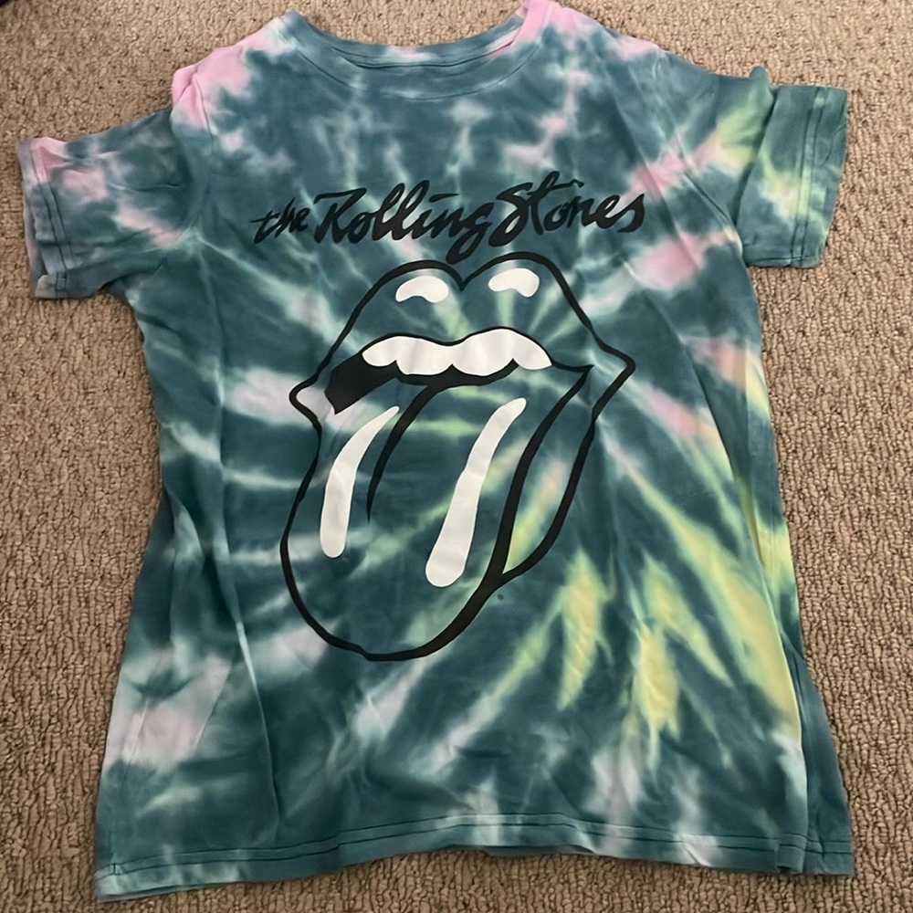 Rolling Stones tie-dye shirt